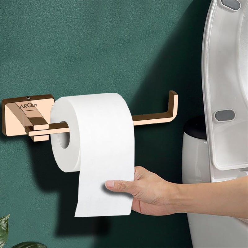 ARQUIN ARQUIN Aroma 304 Grade Stainless Steel Toilet Paper Holder/Toilet Paper Stand/Bathroom Accessories (Rose Gold, Pack of 1) - Image 2