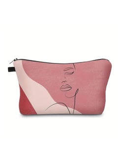 ORiTi Figure Graphic Makeup Bag, Travel Portable Makeup Case Small, Cosmetic Zipper Bag Waterproof For Purse Mini Women Cute Travelling Accesories Pouch For Ladies,Abstract Girl Pattern  - Image 1