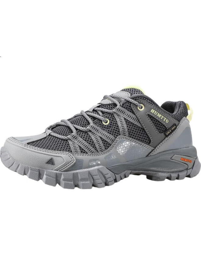 Humtto Summer Mesh Breathable Hiking Shoes, Large Pore Breathable Mesh, Men'S Outdoor Casual Trekking Shoes Gray, Size 40 - Image 1