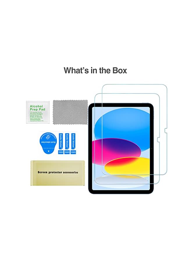 Procases 2 Pack Ipad 10.9 10Th Generation 2022 Screen Protector A2696/A2757/A2777, Tempered Glass Film Guard For Ipad 10Th Gen 10.9" 2022 Release - Image 5