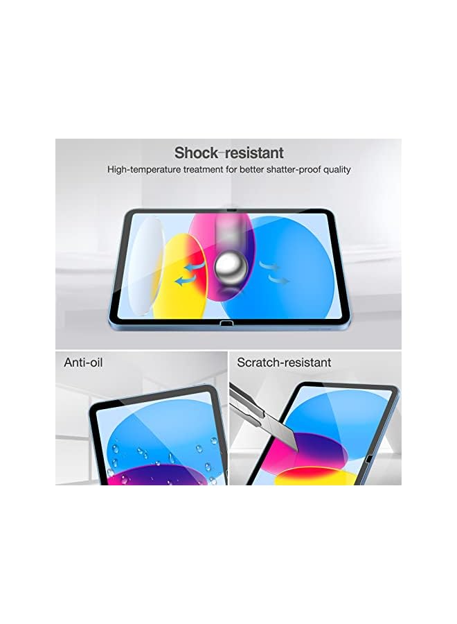 Procases 2 Pack Ipad 10.9 10Th Generation 2022 Screen Protector A2696/A2757/A2777, Tempered Glass Film Guard For Ipad 10Th Gen 10.9" 2022 Release - Image 4