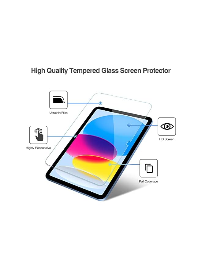 Procases 2 Pack Ipad 10.9 10Th Generation 2022 Screen Protector A2696/A2757/A2777, Tempered Glass Film Guard For Ipad 10Th Gen 10.9" 2022 Release - Image 2