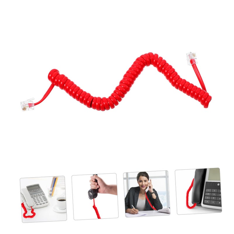 Coiled Telephone Cord 2 Pack 6 Feet Compatible Standard Landline Phones - Image 4