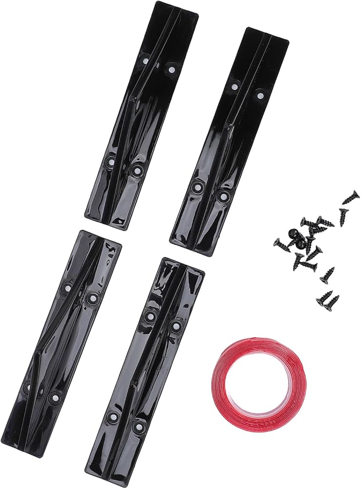 SIXRUN Rear Bumper Lip Diffuser 4PCS Black - Image 1