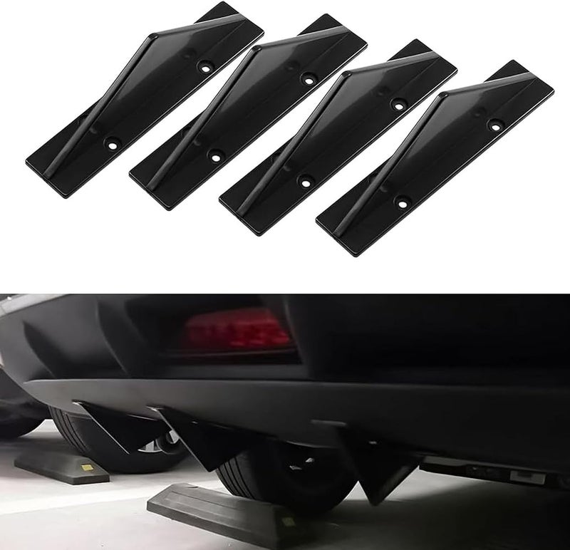 SIXRUN Rear Bumper Lip Diffuser 4PCS Black - Image 3
