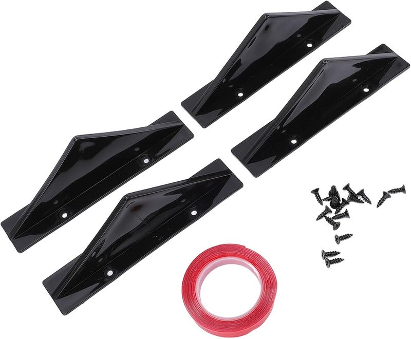 SIXRUN Rear Bumper Lip Diffuser 4PCS Black - Image 2