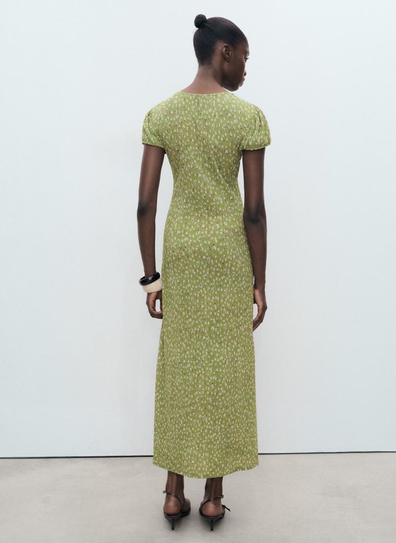 MANGO Floral-Print Pleated Dress - Image 2