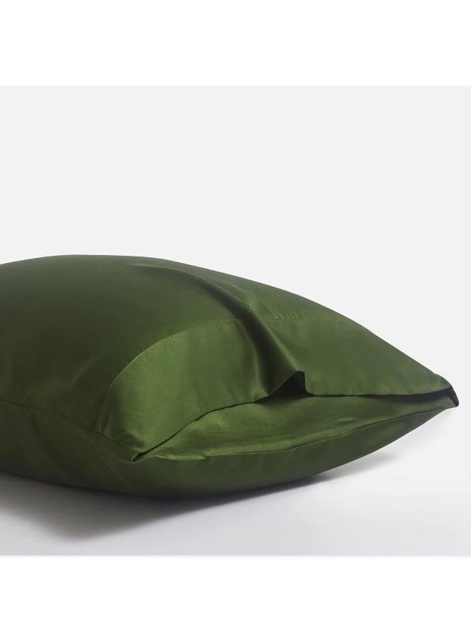 DOZ by SIJO 100% Organic Bamboo Pillowcases Set, Buttery Soft, Cooling for Hot Sleepers, Silky Breathable, Oeko-TEX, High GSM, 16" Deep Pockets (Queen, Forest) - Image 1