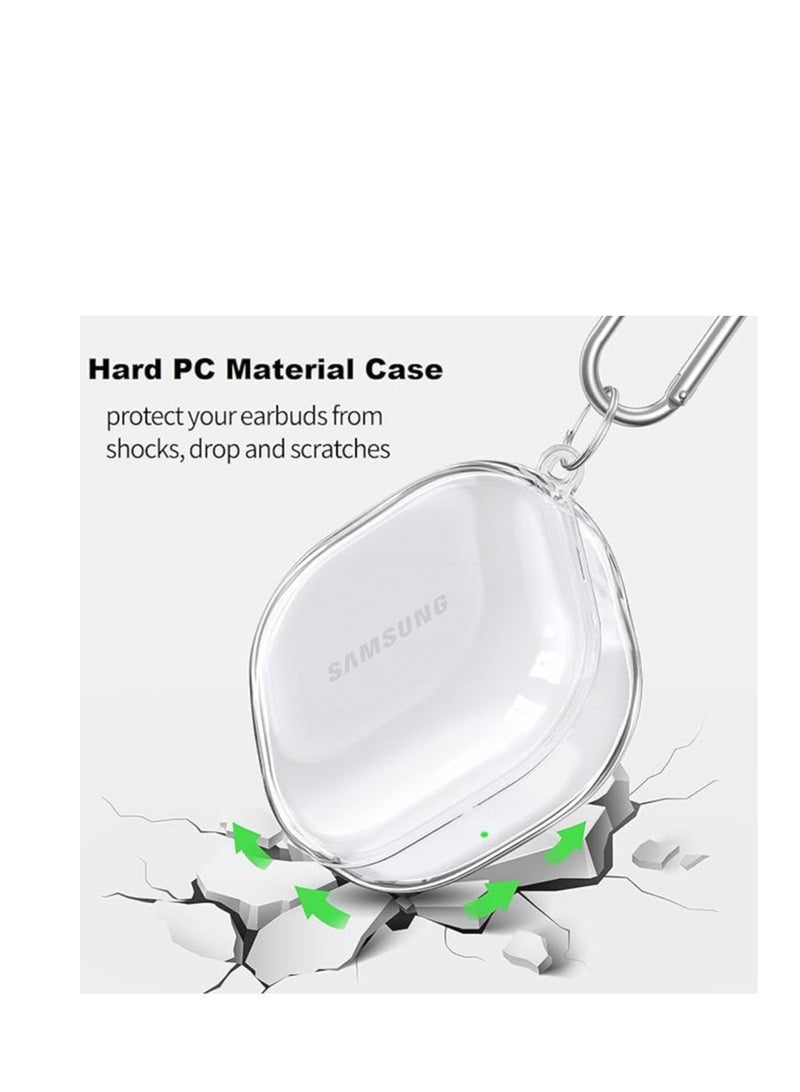 Clear Case Compatible with Samsung Galaxy Buds 2 Pro/Galaxy Buds 2/Galaxy Buds Pro/Galaxy Buds Live, Clear PC Case (Clear), Polyester - Image 3