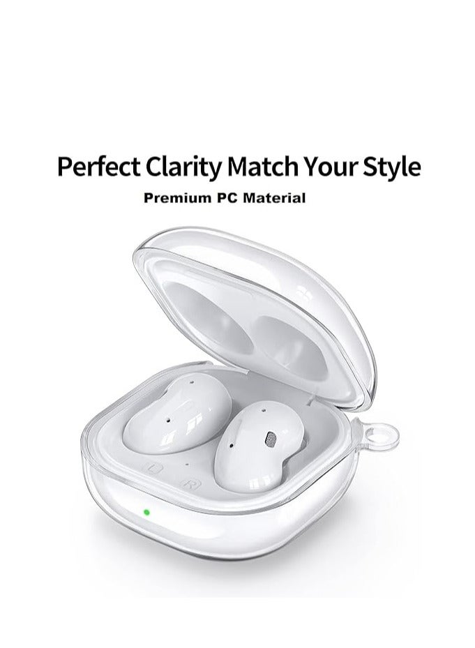 Clear Case Compatible with Samsung Galaxy Buds 2 Pro/Galaxy Buds 2/Galaxy Buds Pro/Galaxy Buds Live, Clear PC Case (Clear), Polyester - Image 2