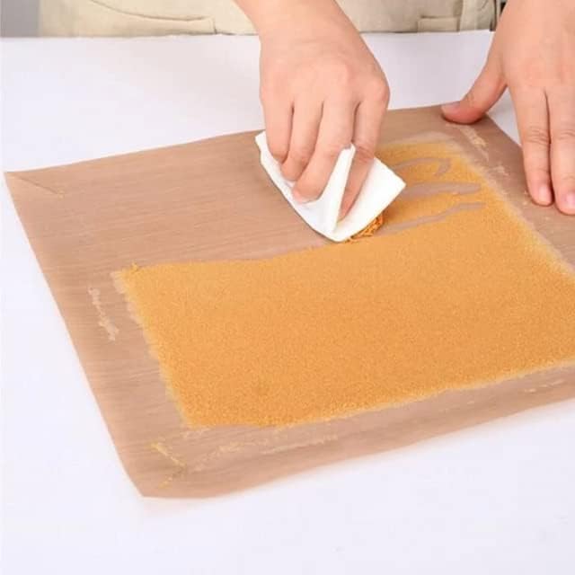 Olpad PTFE Teflon Sheet 5 PCS for Heat Press Transfer Reusable Waterproof Baking Mat Uses in Akki Roti Obbattu Holige Chappathi Puran Poli Rolling Mat BBQ Grill Mat Teflon Sheet - Image 2