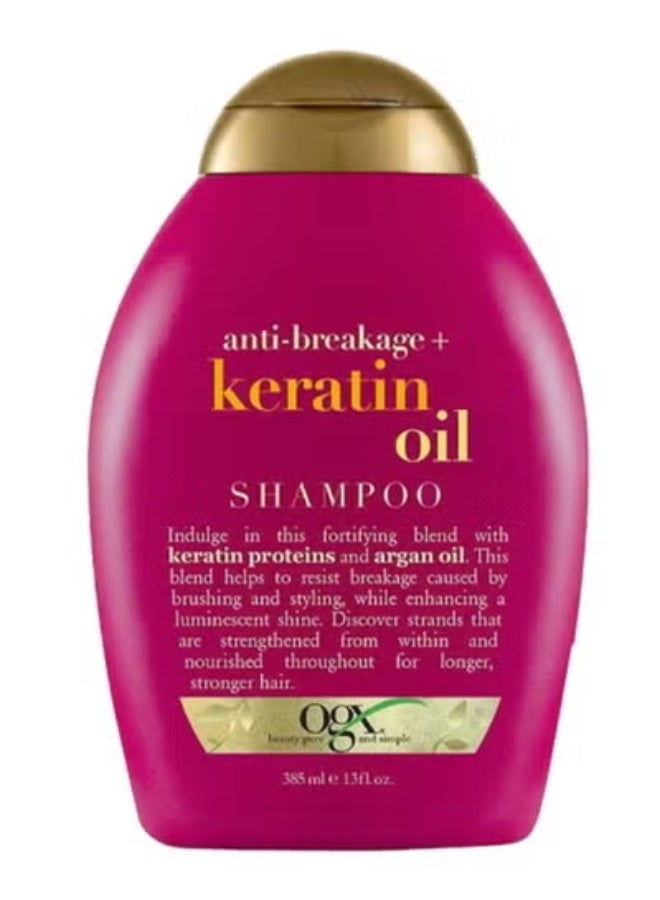 Ogx 2 pcs of Anti-Breakage Plus Keratin Oil Shampoo 385ml - Image 2