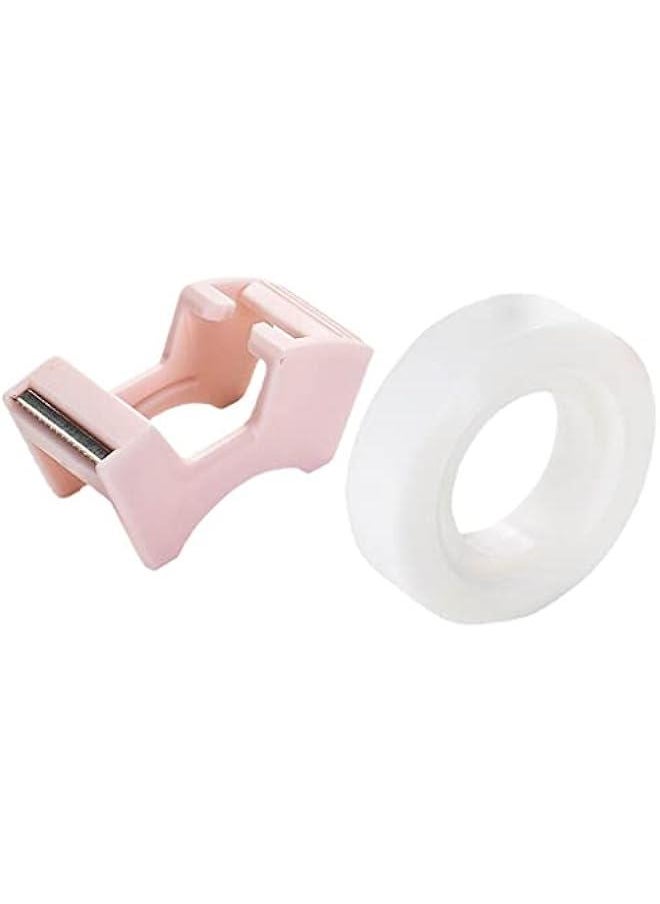 Generic 2Pcs Multifunctional Invisable Tape Set, Refillable Tape Dispenser Writable Tape Office School Stationery Supplies Tape Dispenser Refill Rolls Holder Core Desktop Cute Mini Tape Dispensers (Pink）  - Image 2