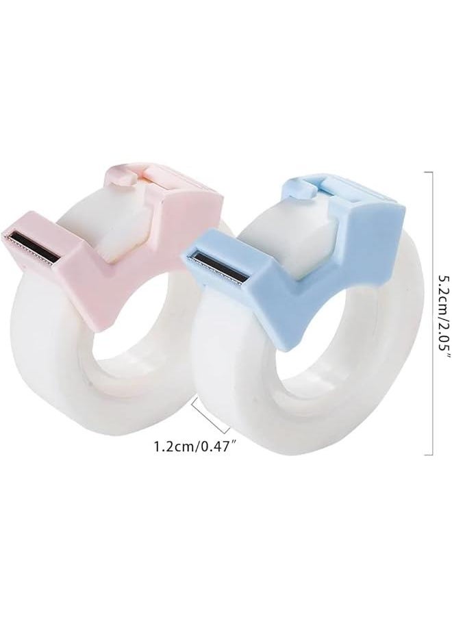 Generic 2Pcs Multifunctional Invisable Tape Set, Refillable Tape Dispenser Writable Tape Office School Stationery Supplies Tape Dispenser Refill Rolls Holder Core Desktop Cute Mini Tape Dispensers (Pink）  - Image 3