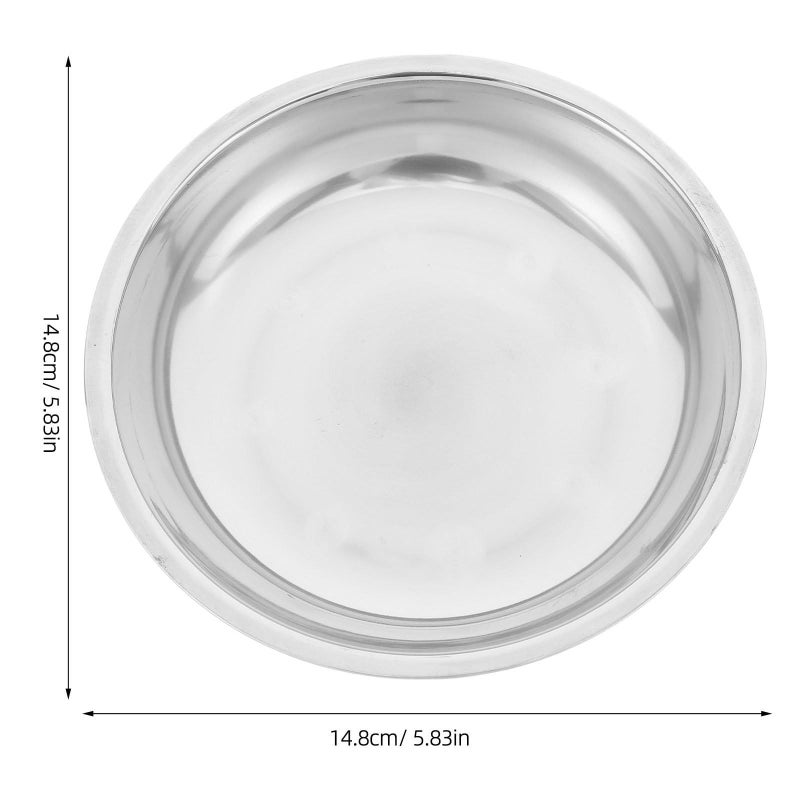 Stainless Steel Round Trays 6 Pack 15cm Multipurpose Serving Plates - Image 3