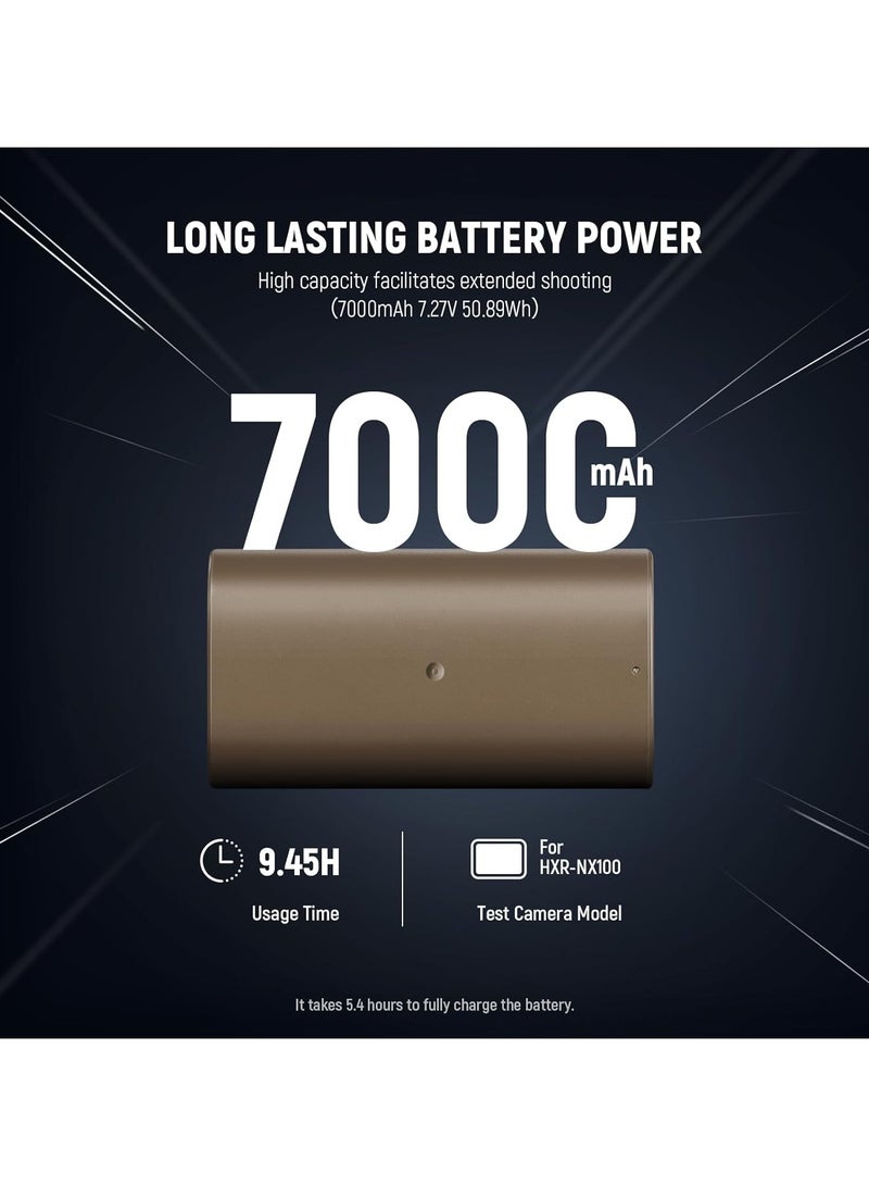 NEEWER TNP-F750 7000mAh NP-F750 Battery with Type-C Power Port | High-Capacity Rechargeable Lithium Battery for LED Lights, Monitors, and Cameras black - Image 3