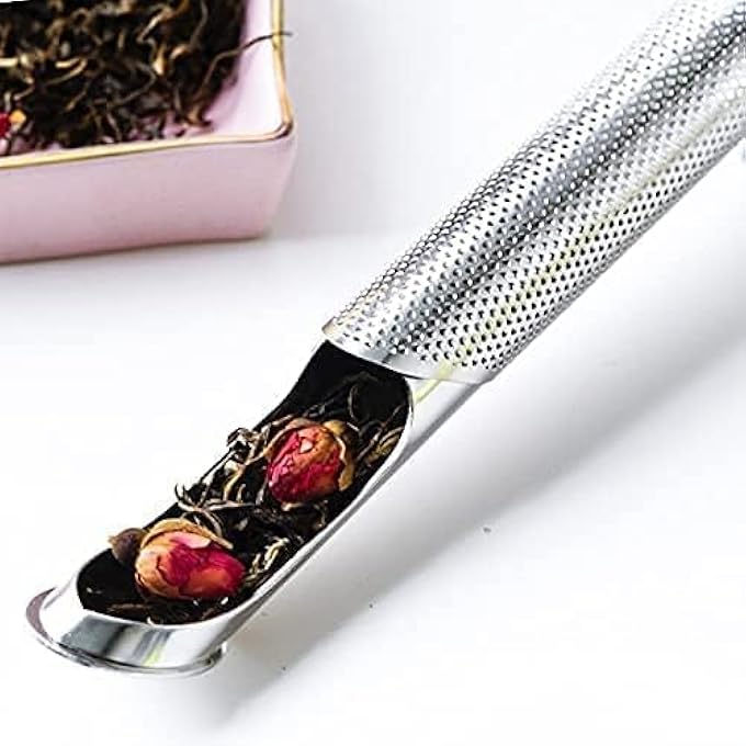 Khazna Tea Strainers Stainless Steel Tea Diffuser For Fine Loose Tea LongHandle Tea Filter Premium Tea Infuser Tea Strainer For Tea Rose Coffee Spices - Image 4