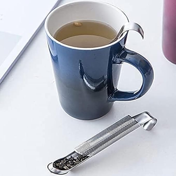 Khazna Tea Strainers Stainless Steel Tea Diffuser For Fine Loose Tea LongHandle Tea Filter Premium Tea Infuser Tea Strainer For Tea Rose Coffee Spices - Image 3