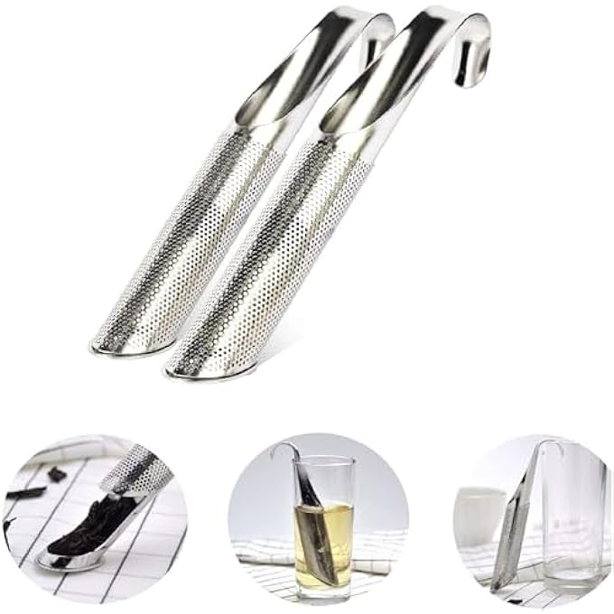 Khazna Tea Strainers Stainless Steel Tea Diffuser For Fine Loose Tea LongHandle Tea Filter Premium Tea Infuser Tea Strainer For Tea Rose Coffee Spices - Image 1