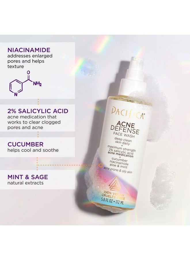 Pacifica Acne Defense Face Wash Unisex 5.8 Oz - Image 3