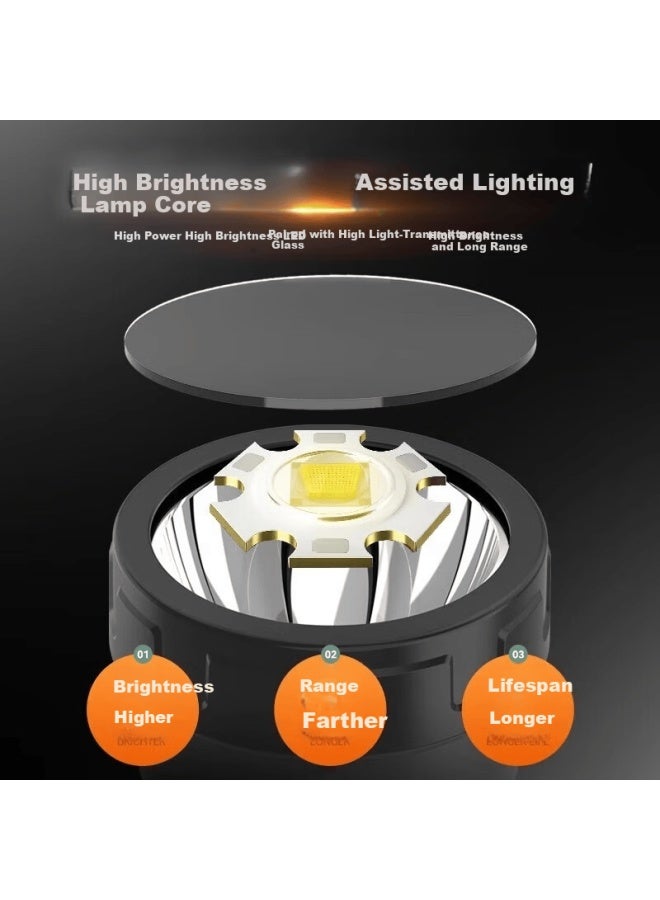 Yage Emergency Flashlight Portable Strong Light Searchlight Long-range Rechargeable Ultra-bright Patrol Mining Lamp - Image 3