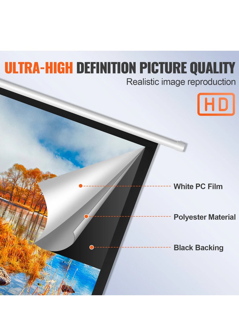 FlashHawk 60 Inch 4:3 Wall Mount Electric Projector Screen Motorized Projection Curtain with Remote Control For Business/School/Office/Meeting  - Image 5
