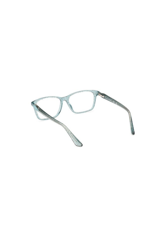 جس نظارة طبية بشكل مستطيل للبنات بأذرع من الأسيتات GU9235  مقاس 48 - أزرق شفاف - Image 3