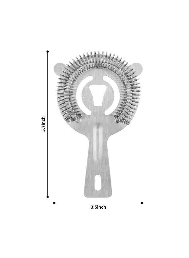 Tifanso Cocktail Strainer Bar Tools - 2PCS Bar Strainer with High Density Spring, Stainless Steel Bartender Accessories for Filtering Cocktail Drink, Professional Bartending Tools with Filter for Home - Image 2