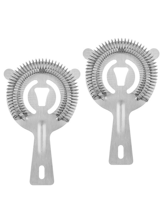 Tifanso Cocktail Strainer Bar Tools - 2PCS Bar Strainer with High Density Spring, Stainless Steel Bartender Accessories for Filtering Cocktail Drink, Professional Bartending Tools with Filter for Home - Image 1
