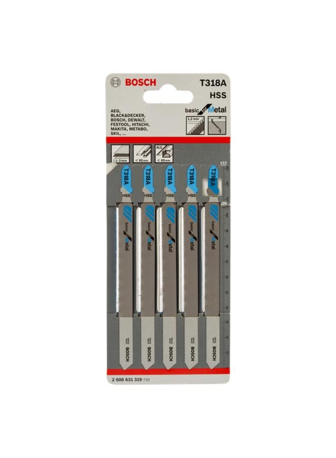 BOSCH High-Speed Steel Jigsaw Blade Set Grey and Blue 132mm - Image 2