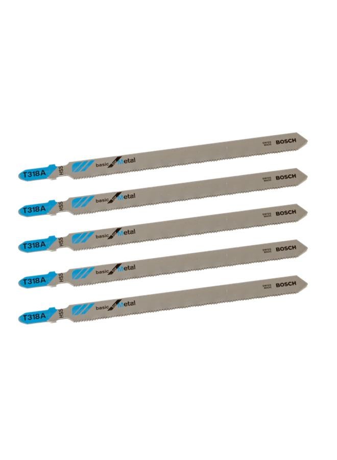 BOSCH High-Speed Steel Jigsaw Blade Set Grey and Blue 132mm - Image 1