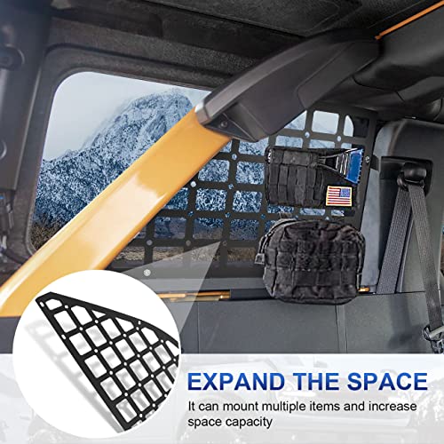 MSIZOY Rear Window Molle Panels Storage Panel System Compatible With For Ford Bronco 2021 2022 2023 2024 4 Door Interior Accessories Side Window Cargo Organizer Storage Panel - Image 3