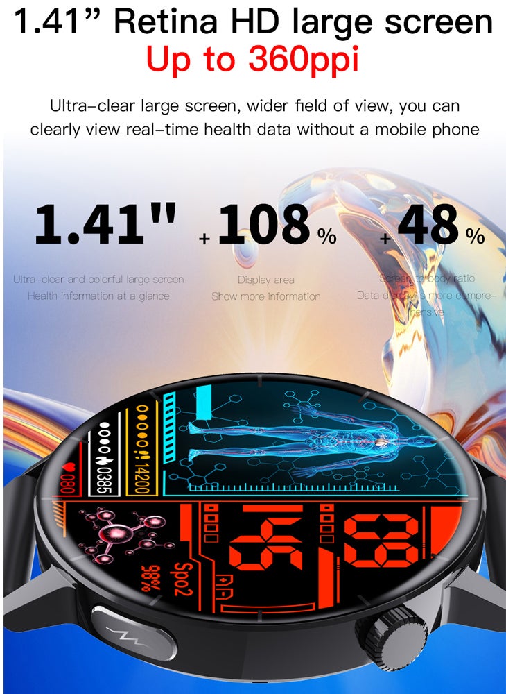 Chomel F67pro smart watch wireless bluetooth call ecg electrocardiogram red light blood oxygen science sleep sports watch - Image 3