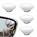 KVAEY 2 PCS Car Blind Spot Mirror Fan Shaped HD Glass Convex 360 Rotating Wide Angle Side Mirror Frameless Car Blindspot Mirror for Larger Image and Traffic Safety Fan Shaped 4 PCS - Image 2