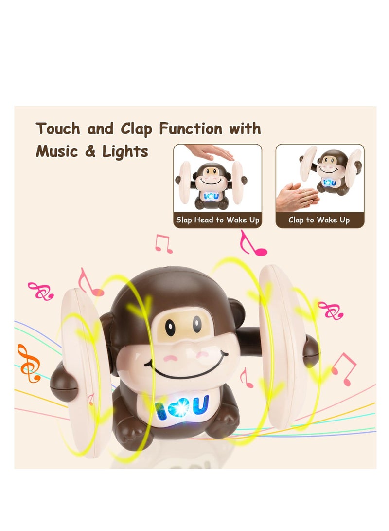 عام ألعاب أطفال عالمية، للأطفال من 0-36 شهر، ألعاب قرد للزحف، لعبة وقت البطن، لعبة تفاعلية للرقص والمشي مع ضوء وموسيقى، ألعاب للرضع 0-3، 6-12، 12-18 شهر، هدية لعبة للأطفال في سن 1 السنة - Image 3