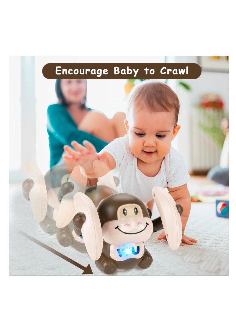 عام ألعاب أطفال عالمية، للأطفال من 0-36 شهر، ألعاب قرد للزحف، لعبة وقت البطن، لعبة تفاعلية للرقص والمشي مع ضوء وموسيقى، ألعاب للرضع 0-3، 6-12، 12-18 شهر، هدية لعبة للأطفال في سن 1 السنة - Image 5