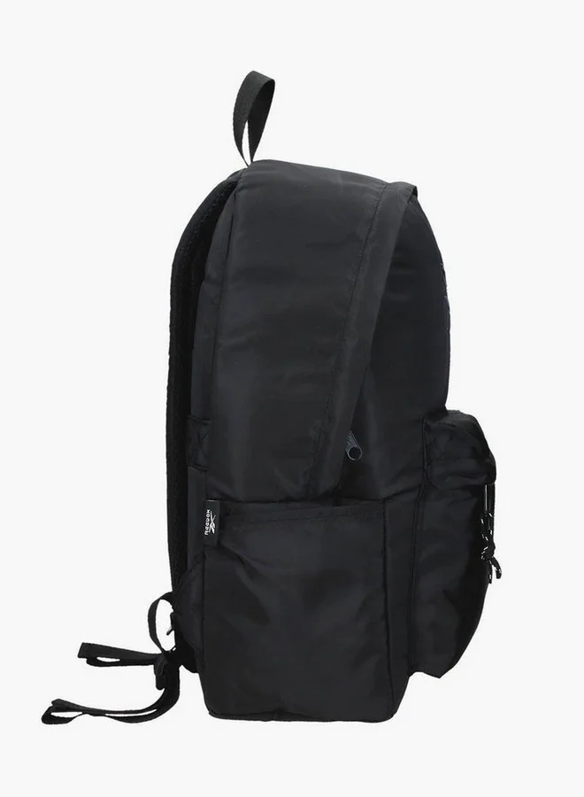 Reebok Logo Print School Backpack with Adjustable Straps and Zip Closure - 38x19x43 cm