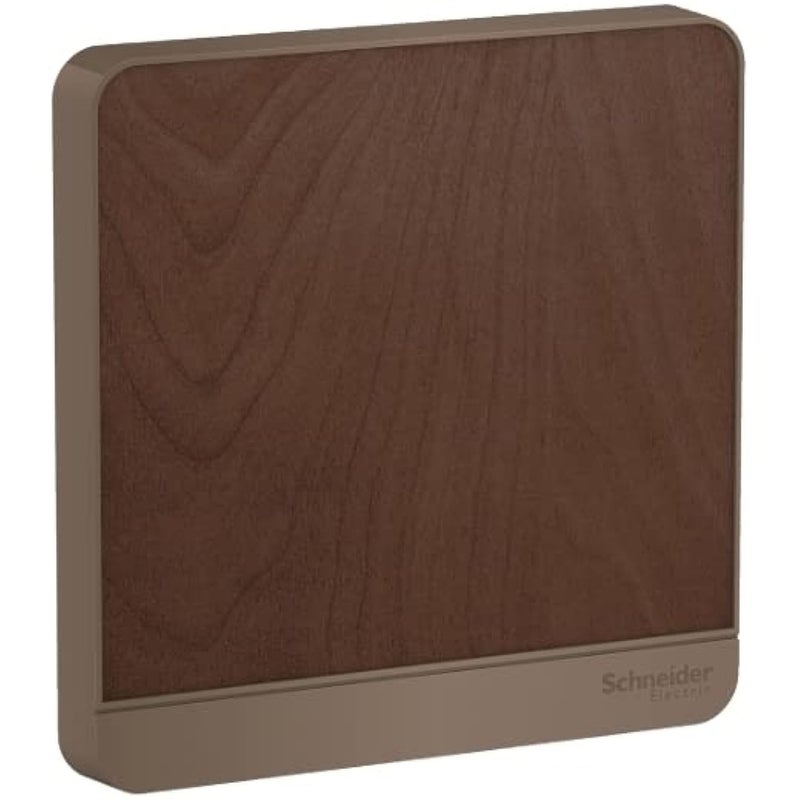 Schneider Electric AvatarOn 1 Gang Blank Plate - Dark Wood - Image 1