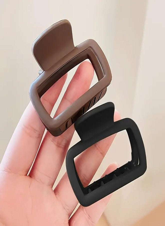 Kalaneet 4-Pack Vintage & Minimalist Square Hair Claw Clips - Hollow Design, Solid Color, Perfect For Thin To Medium Hair (Beauty Random 31) - Image 4