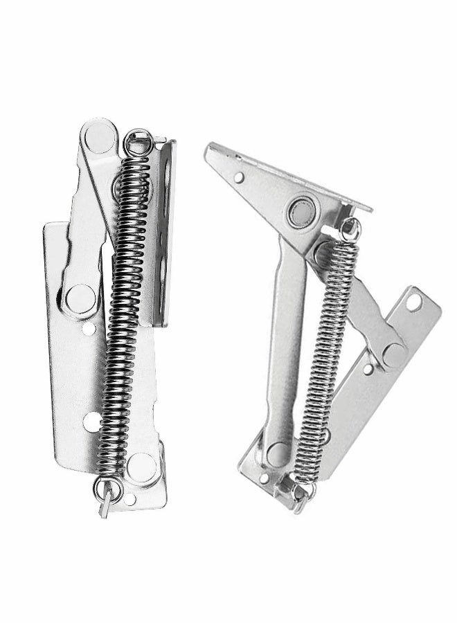 80 Degree Cabinet Door Hinge, 2PCS Lift Up Flap Top Door Hinges  Hydraulic Hinges Cabinet Hinge Folding Sofa Bed Spring Hinges for Kitchen Wardrobe Cupboard Cabinet Pneumatic Stop Support Max 10 kg  - Image 1