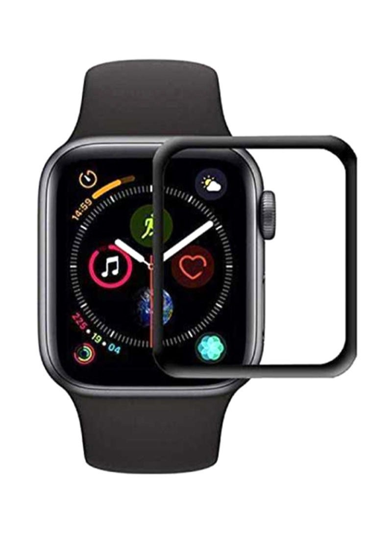 BORTONY 3D Tempered Glass Screen Protector For Apple Watch 44Mm Clear/Black