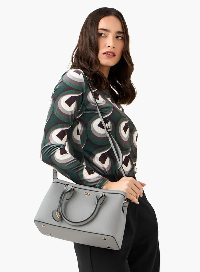 Celeste Solid Tote Bag with Adjustable Strap and Zip Closure