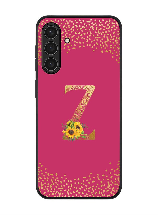 Stylizedd For Samsung Galaxy A17 / A17 4G Case,Slim fit Camera Protection, Shockproof Thin Phone cover  - Custom Floral Monogram - Z ( Deep Pink )