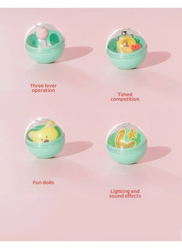 Large Electronic Mini Claw Machine Toy and Gashapon Capsule Vendor 2-in-1 with Music and Light, Vending Grabber Machine, Arcade Game, suitable for Kids Toddlers Boys Girls Family Party Gift Toys - Image 3