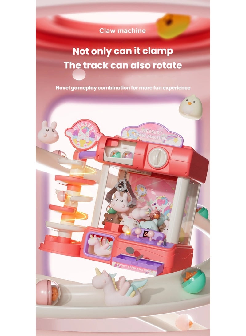 Large Electronic Mini Claw Machine Toy and Gashapon Capsule Vendor 2-in-1 with Music and Light, Vending Grabber Machine, Arcade Game, suitable for Kids Toddlers Boys Girls Family Party Gift Toys - Image 5