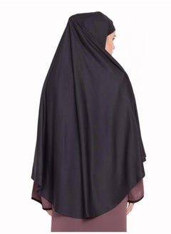 Perfectory PERFECTORY Lightweight Instant Hijab, Lycra Blend, All Seasons, Prayers, Sports, Size XX-Large - Black  - Image 3