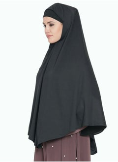 Perfectory PERFECTORY Lightweight Instant Hijab, Lycra Blend, All Seasons, Prayers, Sports, Size XX-Large - Black  - Image 2