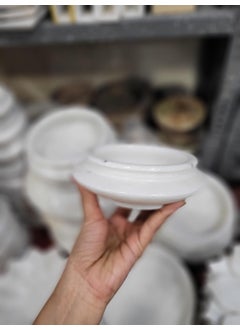 R&M RM 5inch Bowl | White Marble | Decoration Festival | Center Table Decoration | Marble Flower Bowl | Marble Candle Holder Bowl  - Image 3
