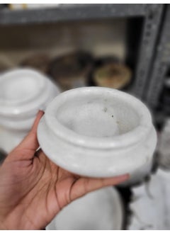 R&M RM 5inch Bowl | White Marble | Decoration Festival | Center Table Decoration | Marble Flower Bowl | Marble Candle Holder Bowl  - Image 4