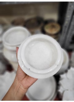R&M RM 5inch Bowl | White Marble | Decoration Festival | Center Table Decoration | Marble Flower Bowl | Marble Candle Holder Bowl  - Image 2